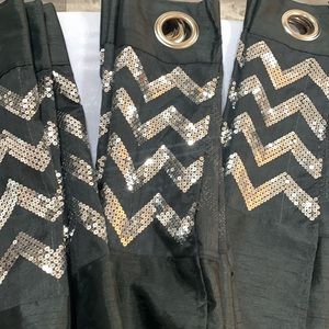 4 window curtain panels 37Wx84L inches